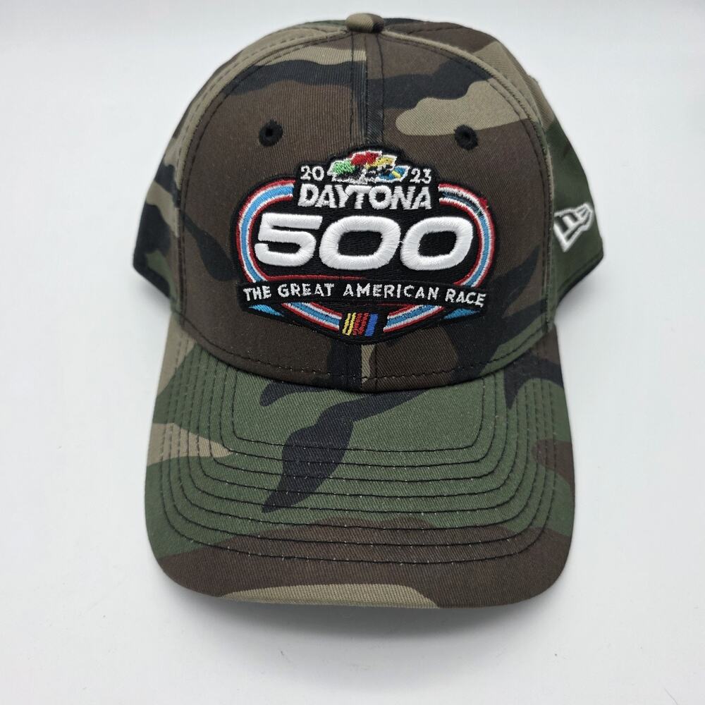 2023 Daytona 500 New Era 9FORTY Camo Snapback Hat NASCAR 65th Running